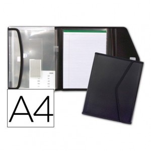 Portadocumentos Carpeta Beautone Negro Velcro A4